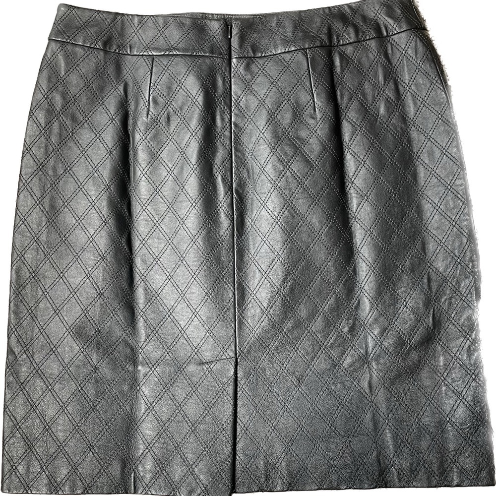 Chadwicks Leather Mini Fitted Pencil Skirt in a Straight Cut NWOT